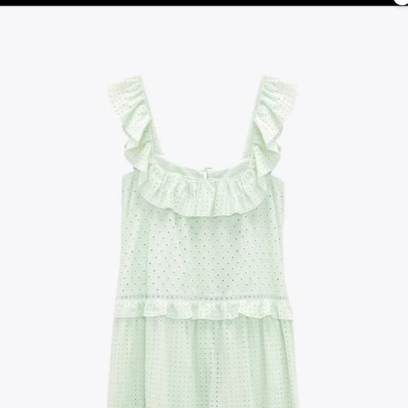 Zara Embroidered Lace Midi Dress Size S NEW WITH TAG! - Picture 6 of 7
